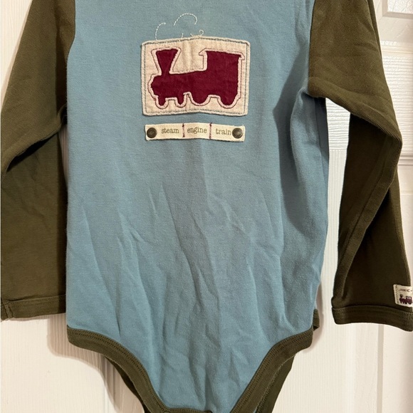 Janie and Jack Steam Engine Train Long Sleeve Romper - Picture 2 of 11